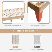 Load image into Gallery viewer, Full-Size Solid Wood Bed Frame with 10.5-Inch Under-Bed Storage Space
