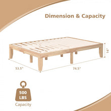 Load image into Gallery viewer, Full-Size Solid Wood Bed Frame with 10.5-Inch Under-Bed Storage Space
