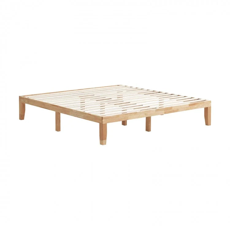 Costway Classic Minimalist Solid Wood Bed Frame