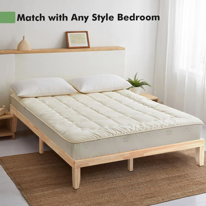 Costway Classic Minimalist Solid Wood Bed Frame