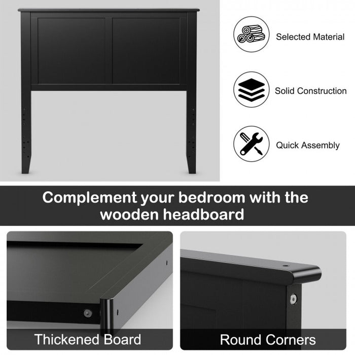 Black Country Rustic Minimalist Queen Headboard