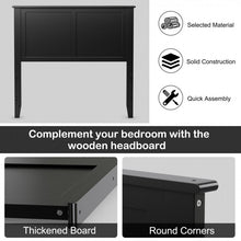 Load image into Gallery viewer, Black Country Rustic Minimalist Queen Headboard
