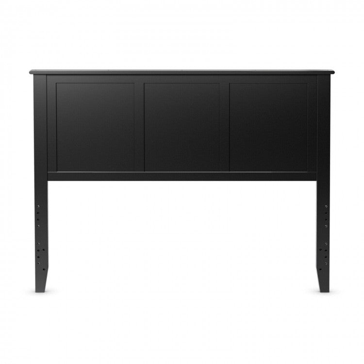 Country Style Black Wooden Full Size Headboard - Easy Assembly