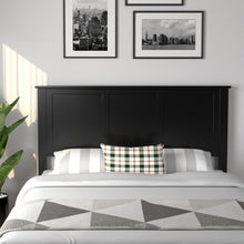 Load image into Gallery viewer, Country Style Black Wooden Full Size Headboard - Easy Assembly
