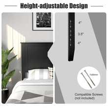 Load image into Gallery viewer, Country Style Black Wooden Full Size Headboard - Easy Assembly
