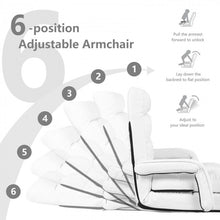 Load image into Gallery viewer, 6-Position Adjustable Backrest Folding Floor Chair Lounge Sofa
