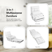 Load image into Gallery viewer, 6-Position Adjustable Backrest Folding Floor Chair Lounge Sofa
