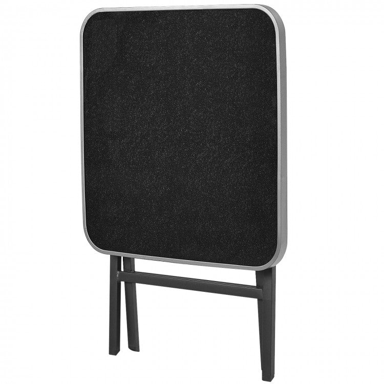 Outdoor Modern Portable Folding Small Dining Table with Tempered Glass Top - Suitable for Patio, Backyard, and Poolside
