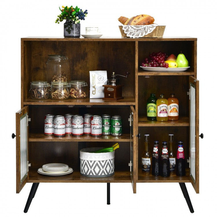 Multi-Functional Vintage Brown Storage Cupboard with Doors