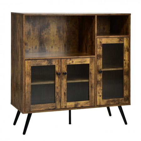 Multi-Functional Vintage Brown Storage Cupboard with Doors