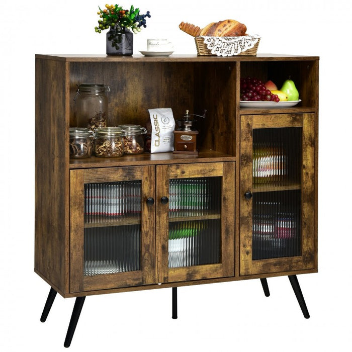 Multi-Functional Vintage Brown Storage Cupboard with Doors