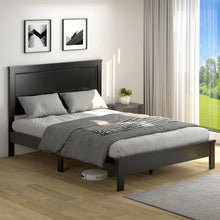Load image into Gallery viewer, Modern Minimalist High Headboard Bed Frame with Underneath Storage
