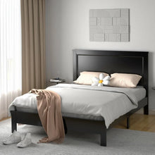 Load image into Gallery viewer, Modern Minimalist High Headboard Bed Frame with Underneath Storage
