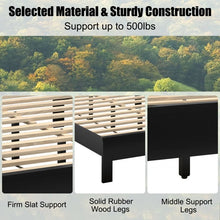 Load image into Gallery viewer, Modern Minimalist High Headboard Bed Frame with Underneath Storage
