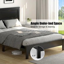 Load image into Gallery viewer, Modern Minimalist High Headboard Bed Frame with Underneath Storage
