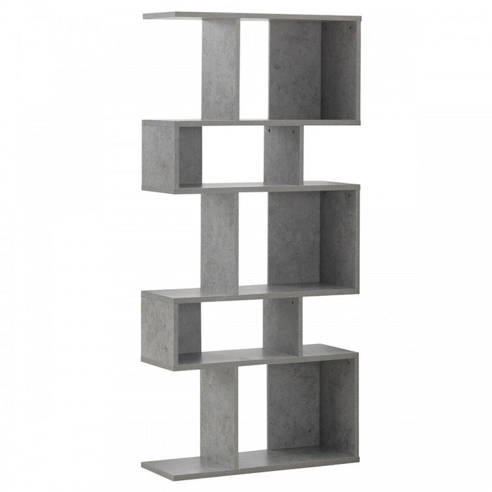 5-Tier Modern Minimalist Geometric Bookshelf Storage Display Cabinet