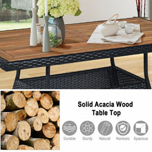 Load image into Gallery viewer, Outdoor 5-Piece Dining Room Set - Includes 1 Table and 4 Wicker Chairs with Cushions - Suitable for Poolside and Backyard
