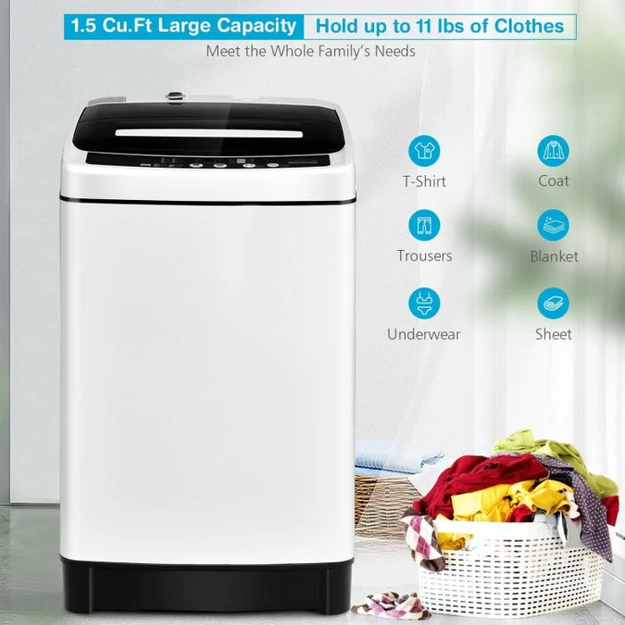 Costway Fully Automatic Portable Washer Dryer - 11lbs Capacity