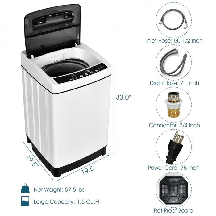 Costway Fully Automatic Portable Washer Dryer - 11lbs Capacity