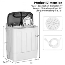 Load image into Gallery viewer, Mini Portable Semi-Automatic Dual-Tub Washing Machine - Energy Efficient

