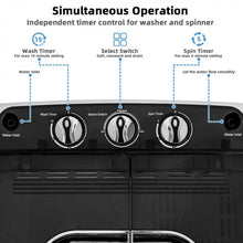 Load image into Gallery viewer, Mini Portable Semi-Automatic Dual-Tub Washing Machine - Energy Efficient
