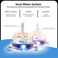 Load image into Gallery viewer, Mini Portable Semi-Automatic Dual-Tub Washing Machine - Energy Efficient

