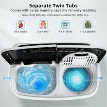 Load image into Gallery viewer, Mini Portable Semi-Automatic Dual-Tub Washing Machine - Energy Efficient
