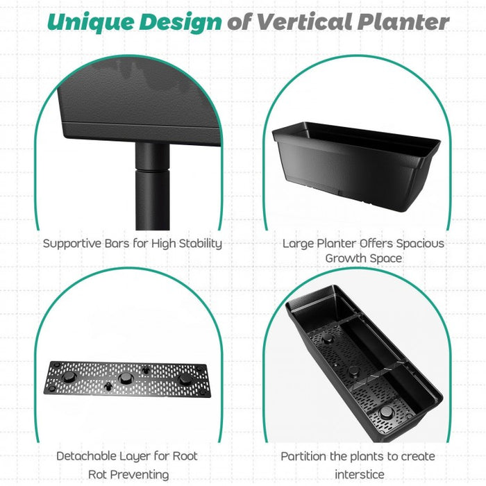 3-Tier Vertical Garden Planter Box for Outdoor Patio