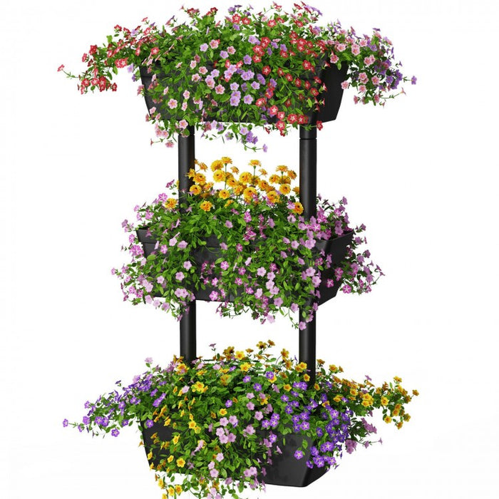 3-Tier Vertical Garden Planter Box for Outdoor Patio