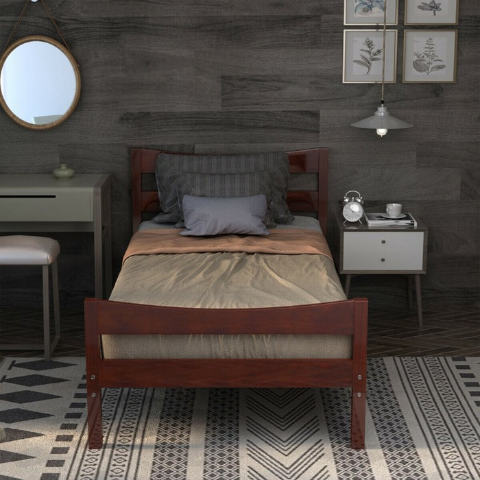 Minimalist Bed Frame with Headboard, Footboard, and Under-Bed Storage