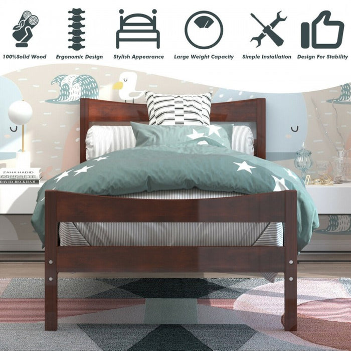 Minimalist Bed Frame with Headboard, Footboard, and Under-Bed Storage