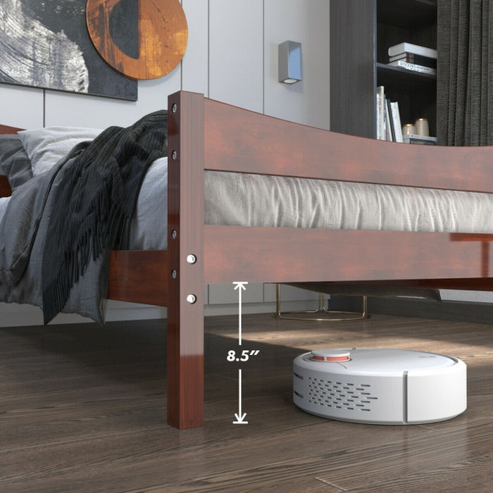 Minimalist Bed Frame with Headboard, Footboard, and Under-Bed Storage