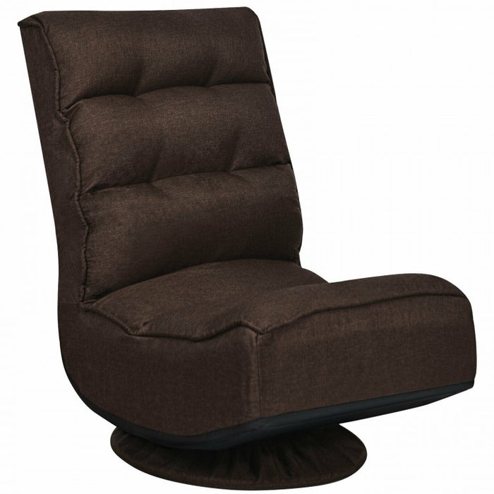 360-Degree Swivel Folding Chair with Adjustable Backrest