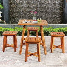 Charger l&#39;image dans la galerie, 5-Piece Outdoor Patio Acacia Wood Sectional Dining Set
