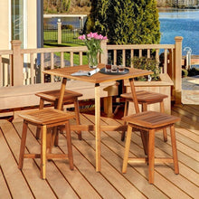 Charger l&#39;image dans la galerie, 5-Piece Outdoor Patio Acacia Wood Sectional Dining Set

