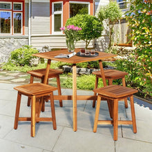 Charger l&#39;image dans la galerie, 5-Piece Outdoor Patio Acacia Wood Sectional Dining Set
