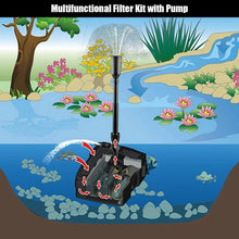 Load image into Gallery viewer, Outdoor Pond All-in-One Fountain Water Pump Filter Pump with Fountain Head
