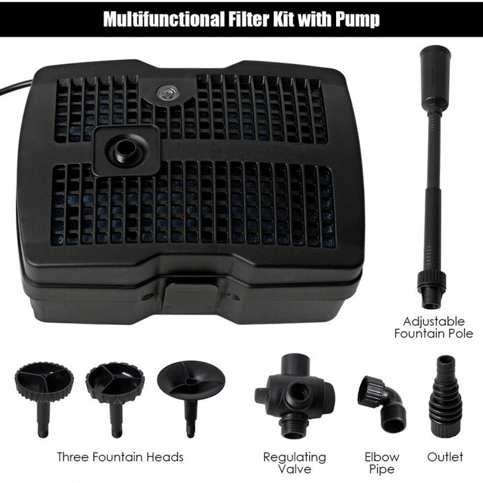 Outdoor Pond All-in-One Fountain Water Pump Filter Pump with Fountain Head