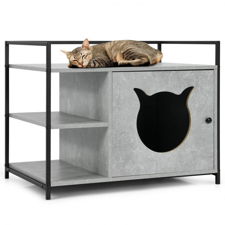 Industrial Style Litter Furniture Cabinet with Storage Shelves