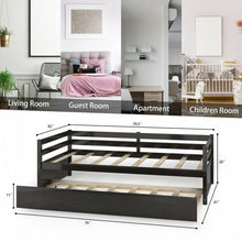 Load image into Gallery viewer, Modern Multifunctional Loveseat Sofa Bed with Pullout Bottom Bed
