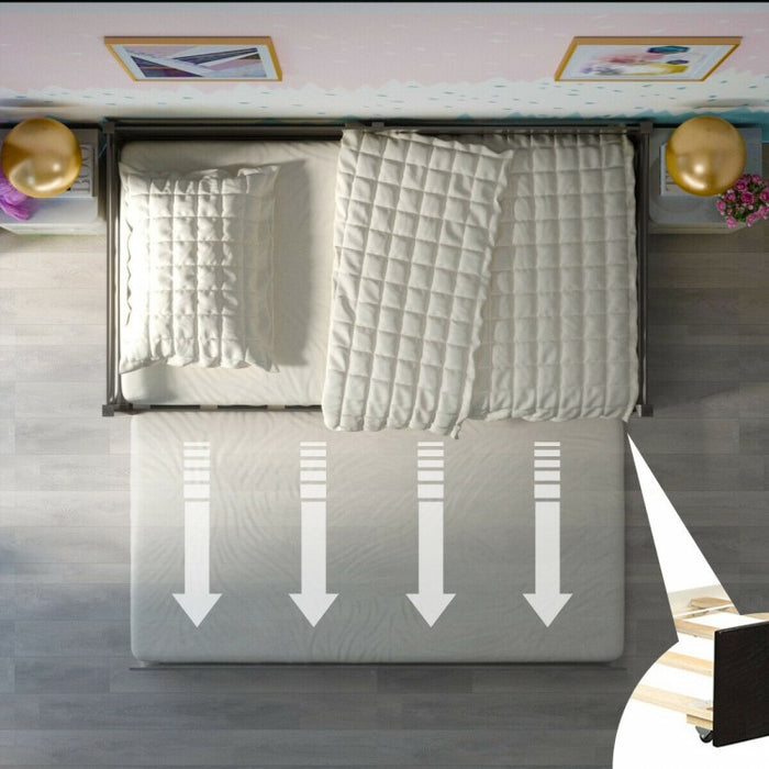 Modern Multifunctional Loveseat Sofa Bed with Pullout Bottom Bed