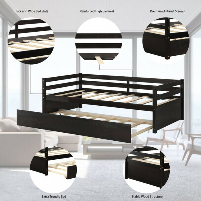 Modern Multifunctional Loveseat Sofa Bed with Pullout Bottom Bed