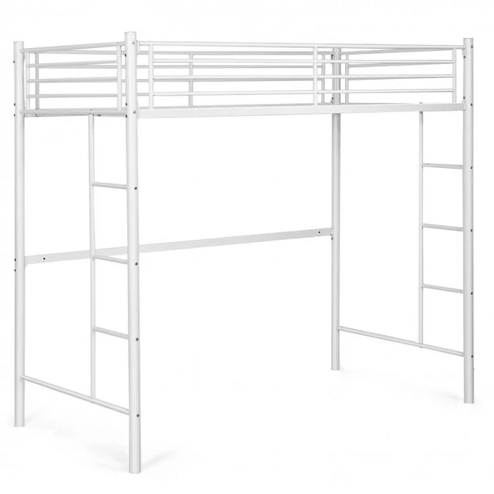 Modern Multifunctional Metal Bunk Bed with Double-Sided Ladder