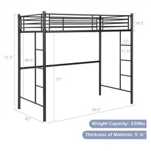 Load image into Gallery viewer, Modern Multifunctional Metal Bunk Bed with Double-Sided Ladder
