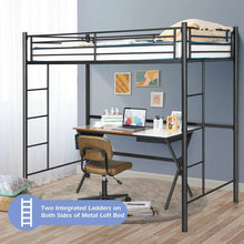 Load image into Gallery viewer, Modern Multifunctional Metal Bunk Bed with Double-Sided Ladder
