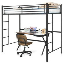 Load image into Gallery viewer, Modern Multifunctional Metal Bunk Bed with Double-Sided Ladder
