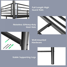 Load image into Gallery viewer, Modern Multifunctional Metal Bunk Bed with Double-Sided Ladder
