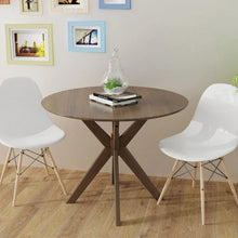 Load image into Gallery viewer, Vintage Round Wooden Dining Table - Rustic Dining Room Furniture

