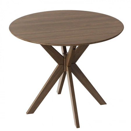 Vintage Round Wooden Dining Table - Rustic Dining Room Furniture