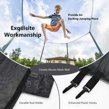 Charger l&#39;image dans la galerie, Outdoor Patio Black Trampoline with Safety Enclosure Net
